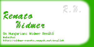 renato widmer business card