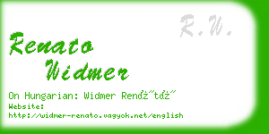 renato widmer business card